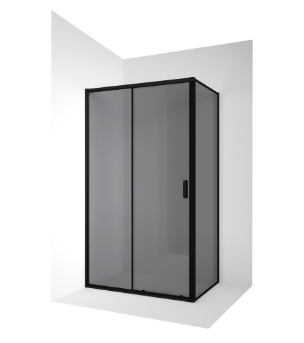 Душевой уголок Ambassador Forsa 17022217ABB-100ABB 110х100 стекло тонированное профиль черный без поддона